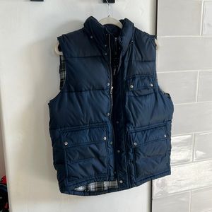 Men’s Gap Puffer Vest Size Medium Navy Blue